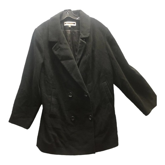 Kristen Blake Womens Coat Vintage Wool Cashmere Blend black Mid Length S… - Picture 3 of 11